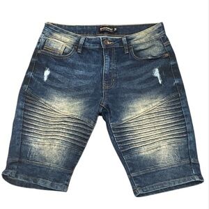 SouthPole Blue Denim Men's Shorts Size Slim 30